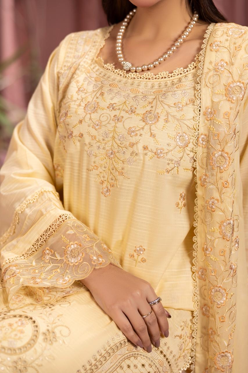 3 PIECE - EMBROIDERED LAWN SUIT
