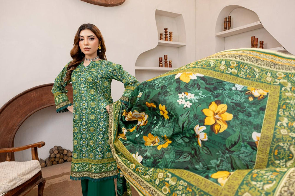 3 PIECE - Printed LAWN SUIT