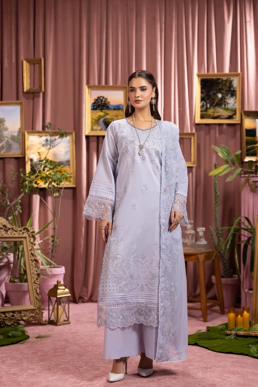 3 PIECE - EMBROIDERED LAWN SUIT