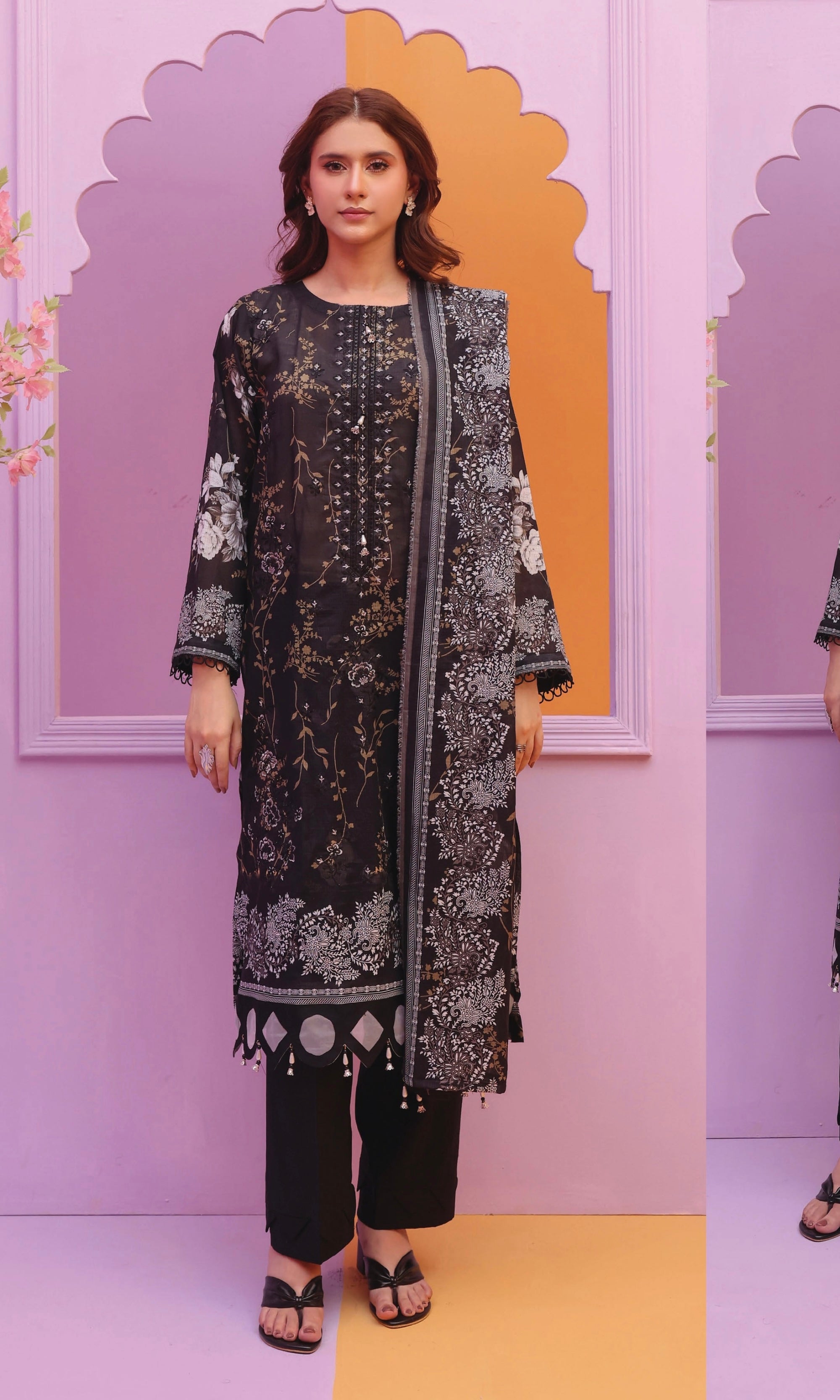 3 PIECE - EMBROIDERED LAWN SUIT