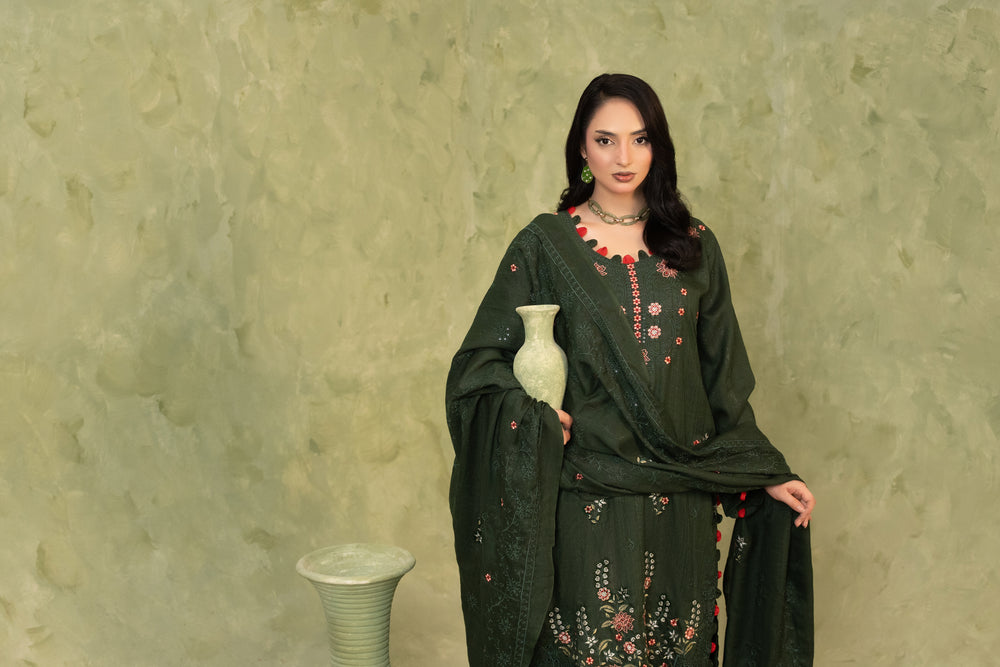 SHEEN LUXE 3PC EMBROIDERED WITH READY TO WEAR DUPATTA
