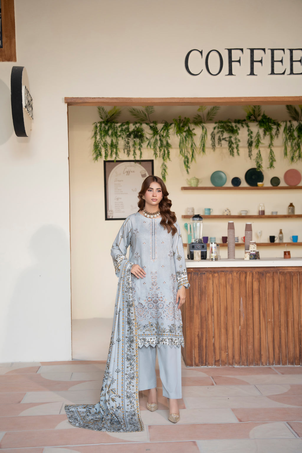 AZURA Karandi Embroidery Vol-04 | 3 Piece Unstitched Karandi Suit