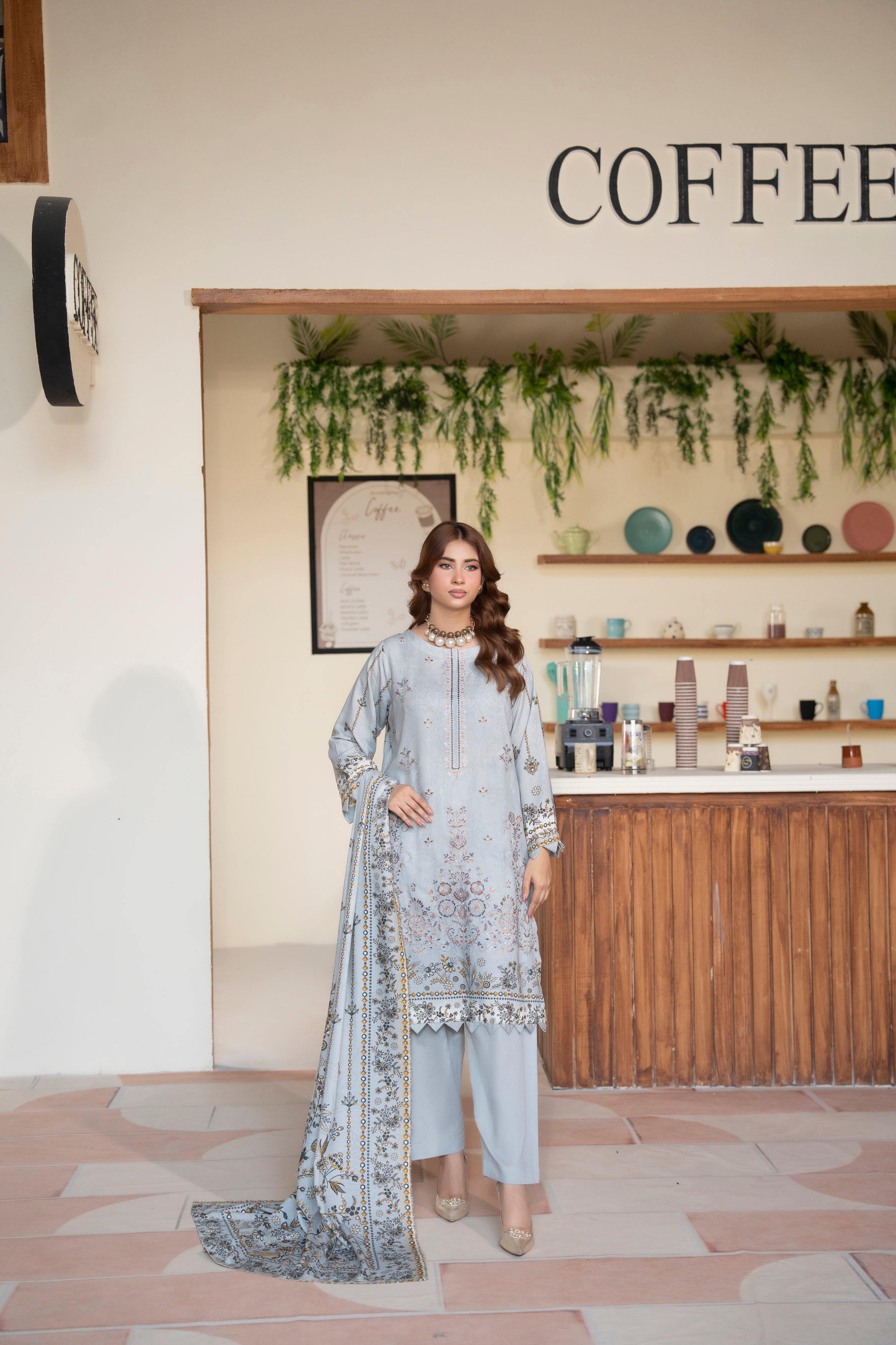 AZURA Karandi Embroidery Vol-04 | 3 Piece Unstitched Karandi Suit