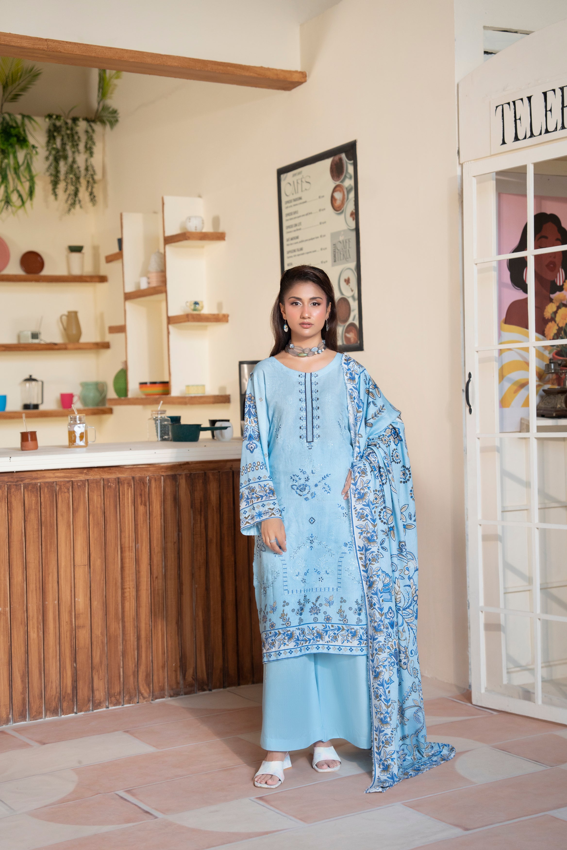 AZURA Karandi Embroidery Vol-04 | 3 Piece Unstitched Karandi Suit