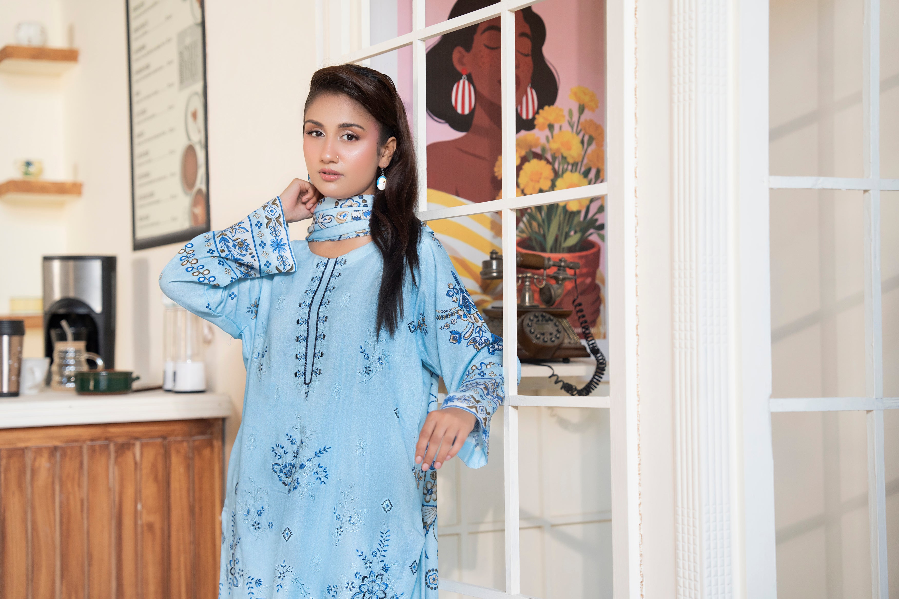 AZURA Karandi Embroidery Vol-04 | 3 Piece Unstitched Karandi Suit