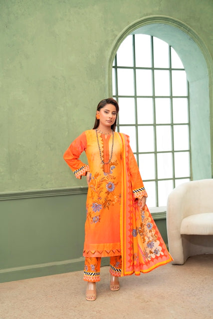 3 PIECE - PRINTED LAWN SUIT