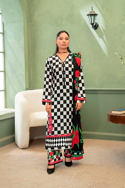 3 PIECE - PRINTED LAWN SUIT