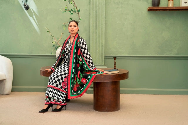 3 PIECE - PRINTED LAWN SUIT