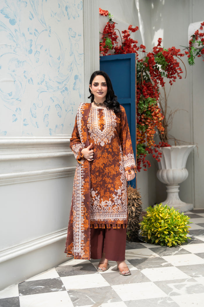 Bin Naeem Platinum Vol-69 Article 01 | 3 Piece Unstitched Lawn Suit