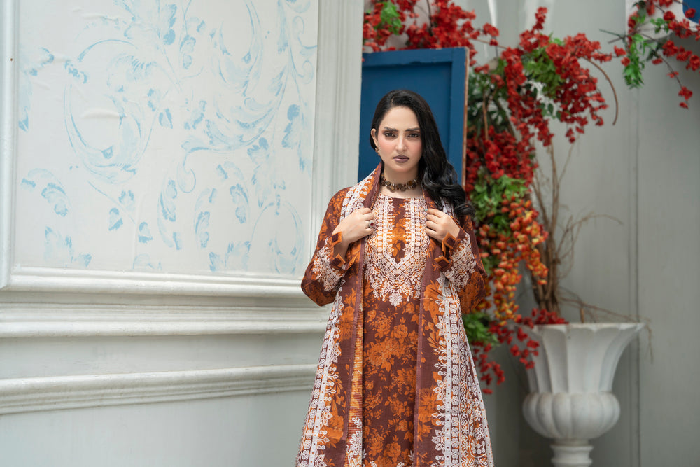 Bin Naeem Platinum Vol-69 Article 01 | 3 Piece Unstitched Lawn Suit