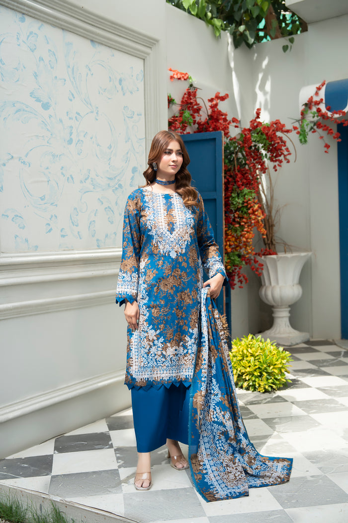 Bin Naeem Platinum Vol-69 Article 04 | 3 Piece Unstitched Lawn Suit