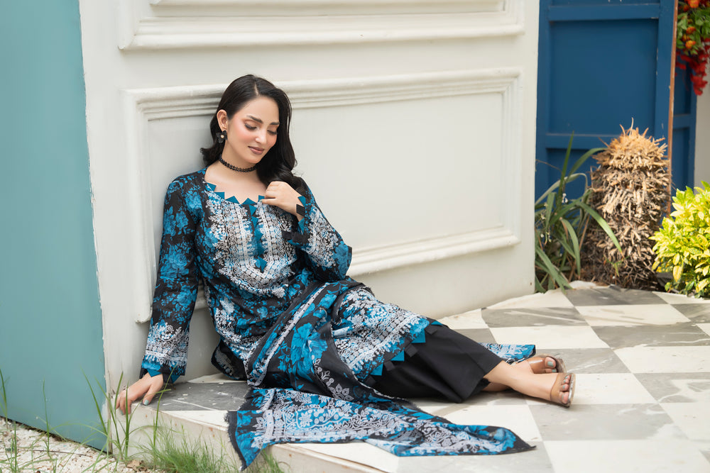 Bin Naeem Platinum Vol-69 Article 07 | 3 Piece Unstitched Lawn Suit