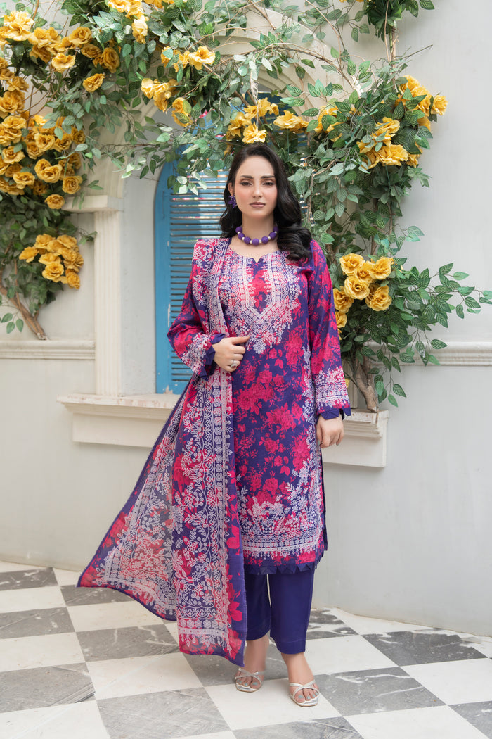 Bin Naeem Platinum Vol-69 Article 09 | 3 Piece Unstitched Lawn Suit