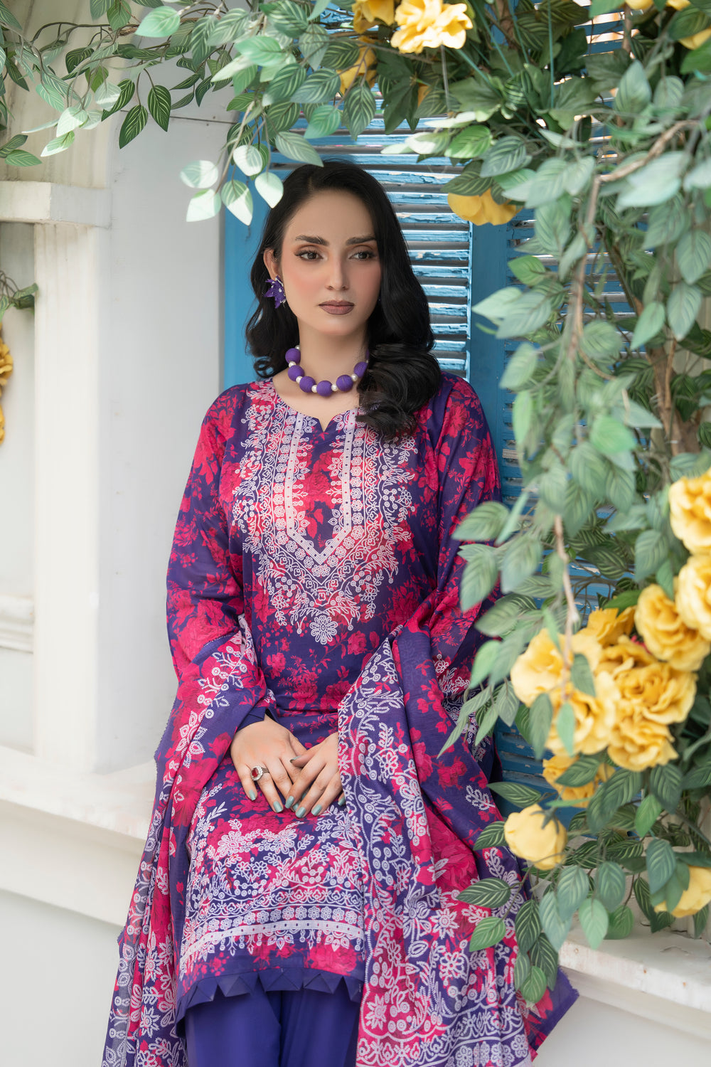 Bin Naeem Platinum Vol-69 Article 09 | 3 Piece Unstitched Lawn Suit