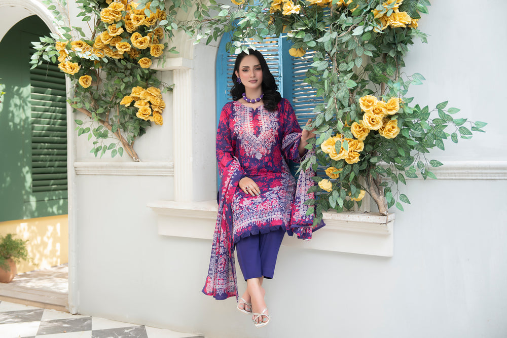 Bin Naeem Platinum Vol-69 Article 09 | 3 Piece Unstitched Lawn Suit
