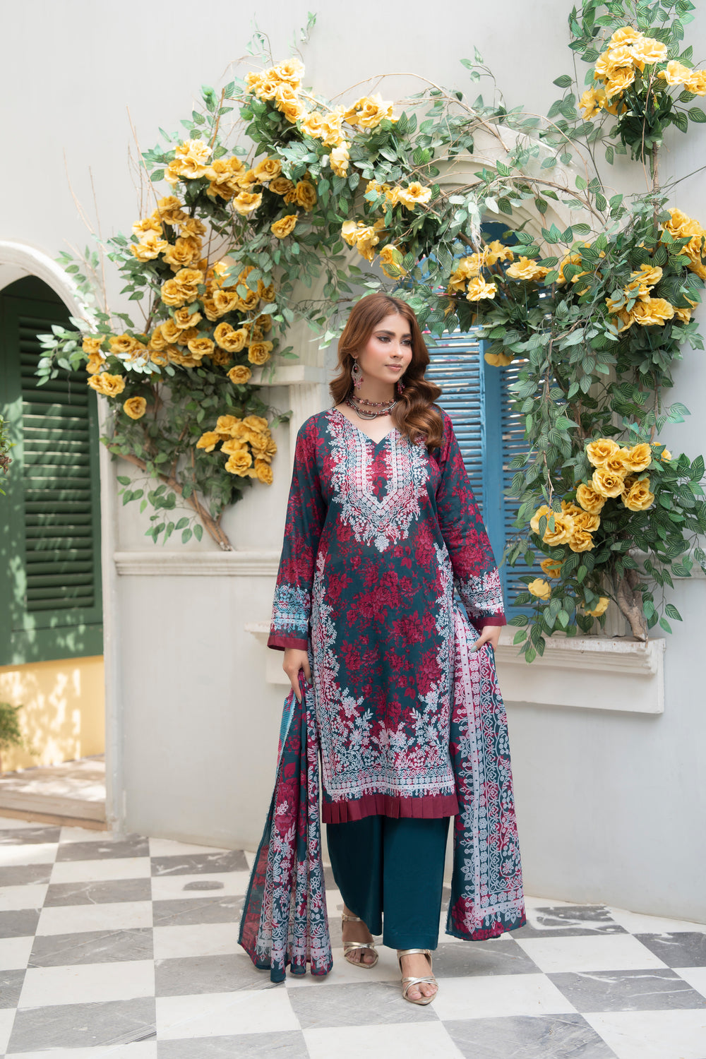 Bin Naeem Platinum Vol-69 Article 10 | 3 Piece Unstitched Lawn Suit
