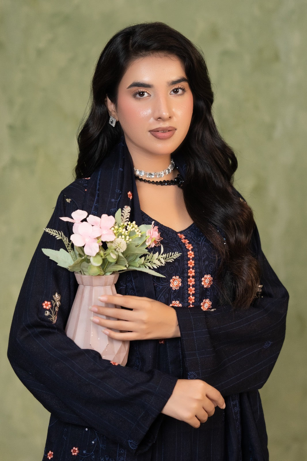 SHEEN LUXE 3PC EMBROIDERED WITH READY TO WEAR DUPATTA