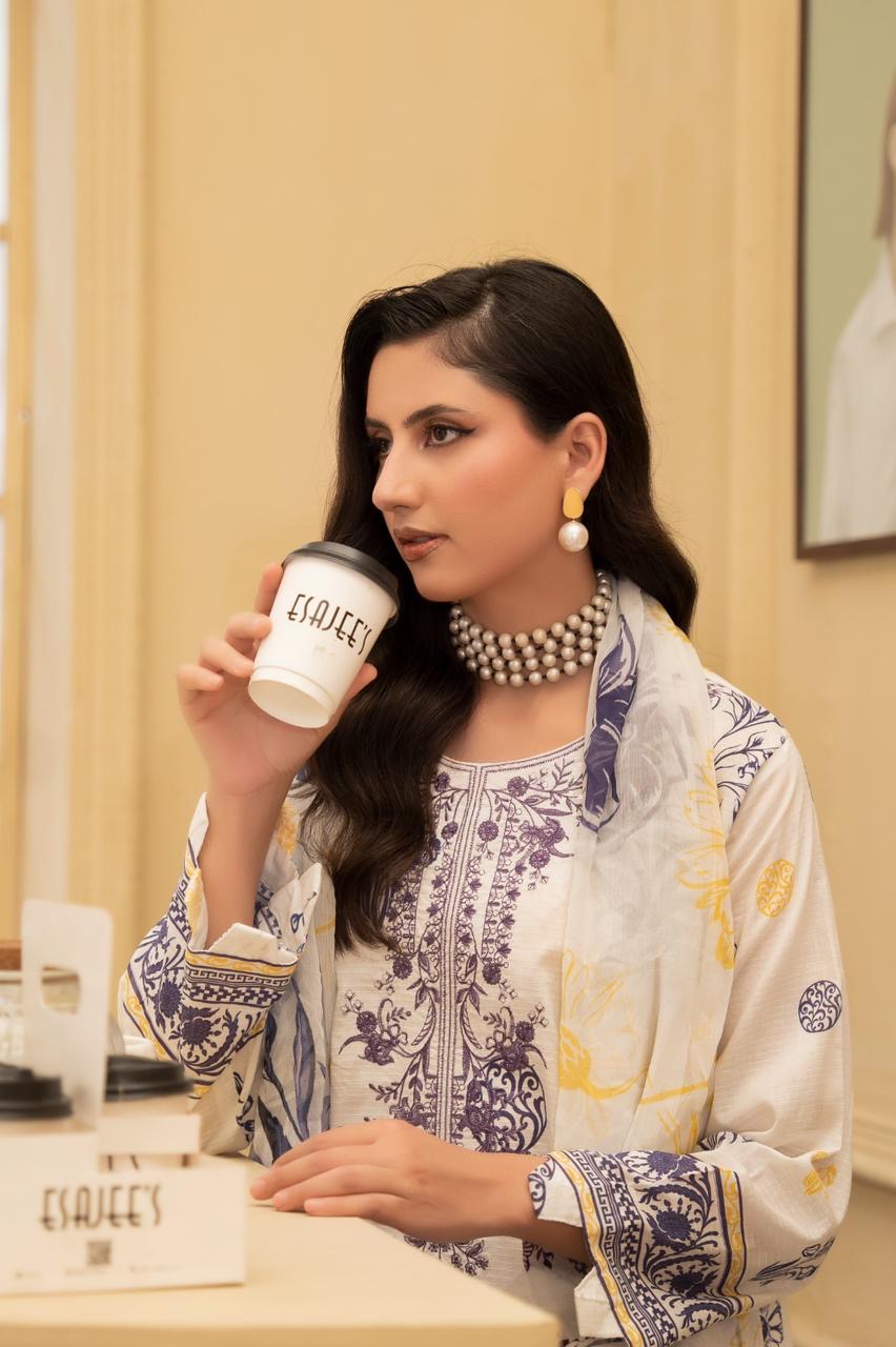 3 PIECE - EMBROIDERED LAWN SUIT