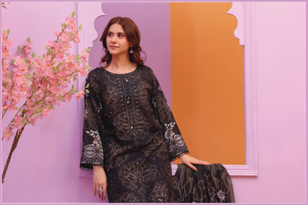 3 PIECE - EMBROIDERED LAWN SUIT