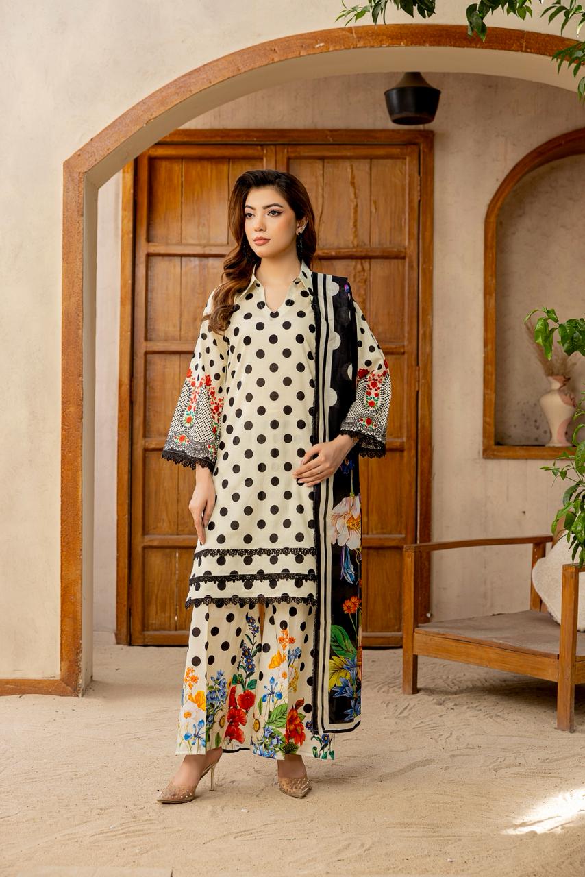 3 PIECE - PRINTED LAWN SUIT