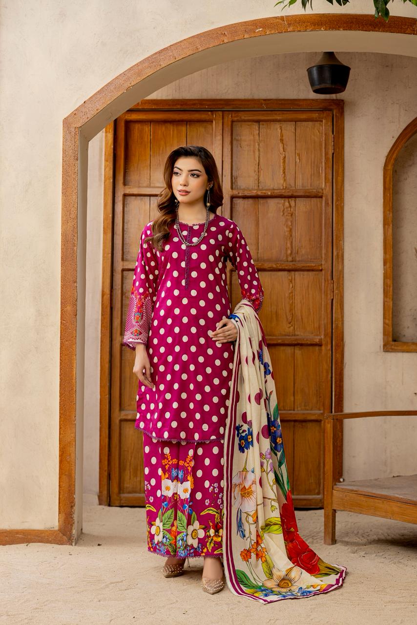 3 PIECE - PRINTED LAWN SUIT