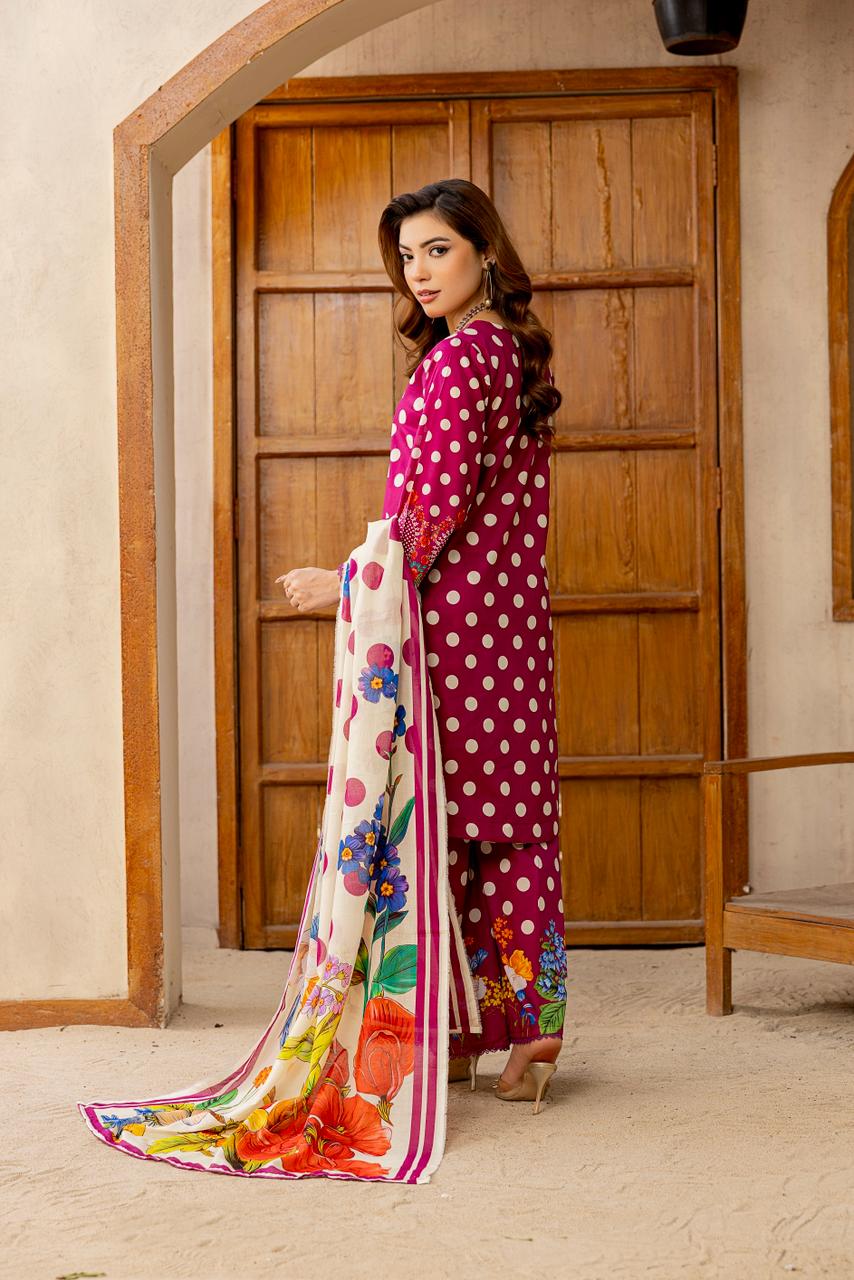 3 PIECE - PRINTED LAWN SUIT