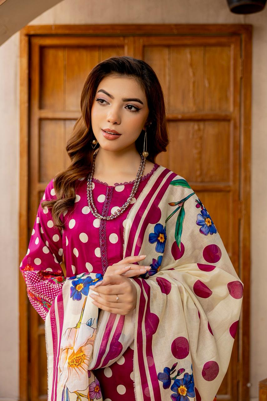 3 PIECE - PRINTED LAWN SUIT