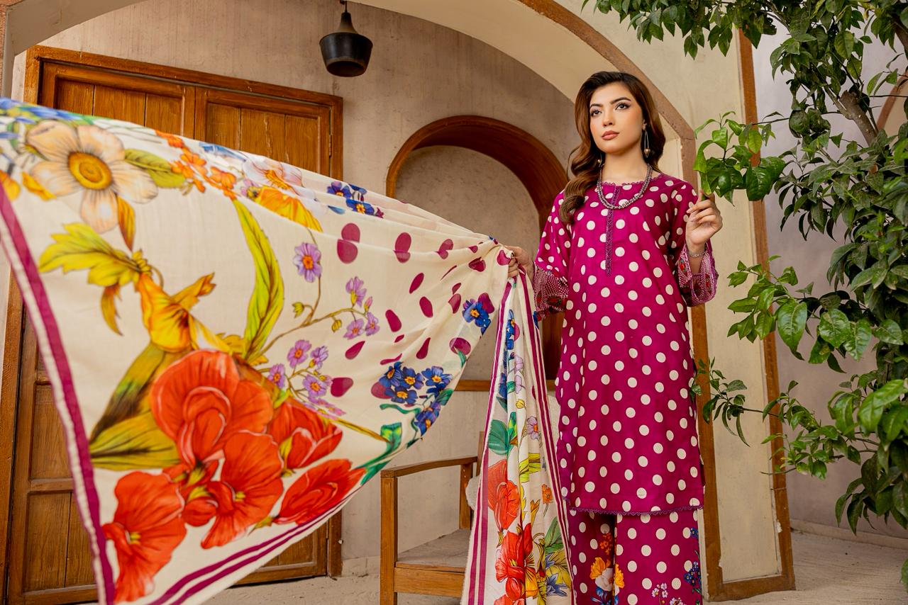 3 PIECE - PRINTED LAWN SUIT
