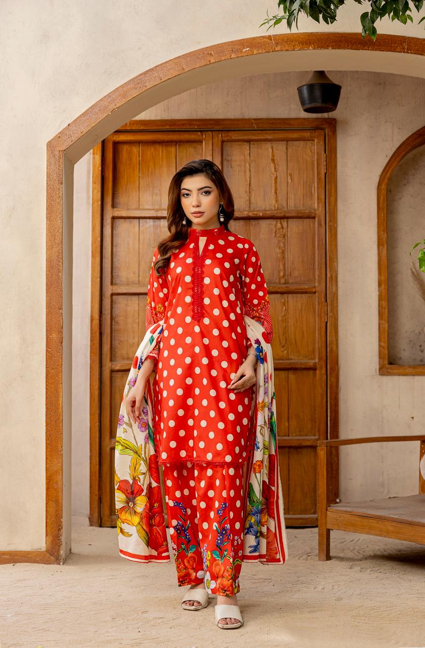 3 PIECE - PRINTED LAWN SUIT