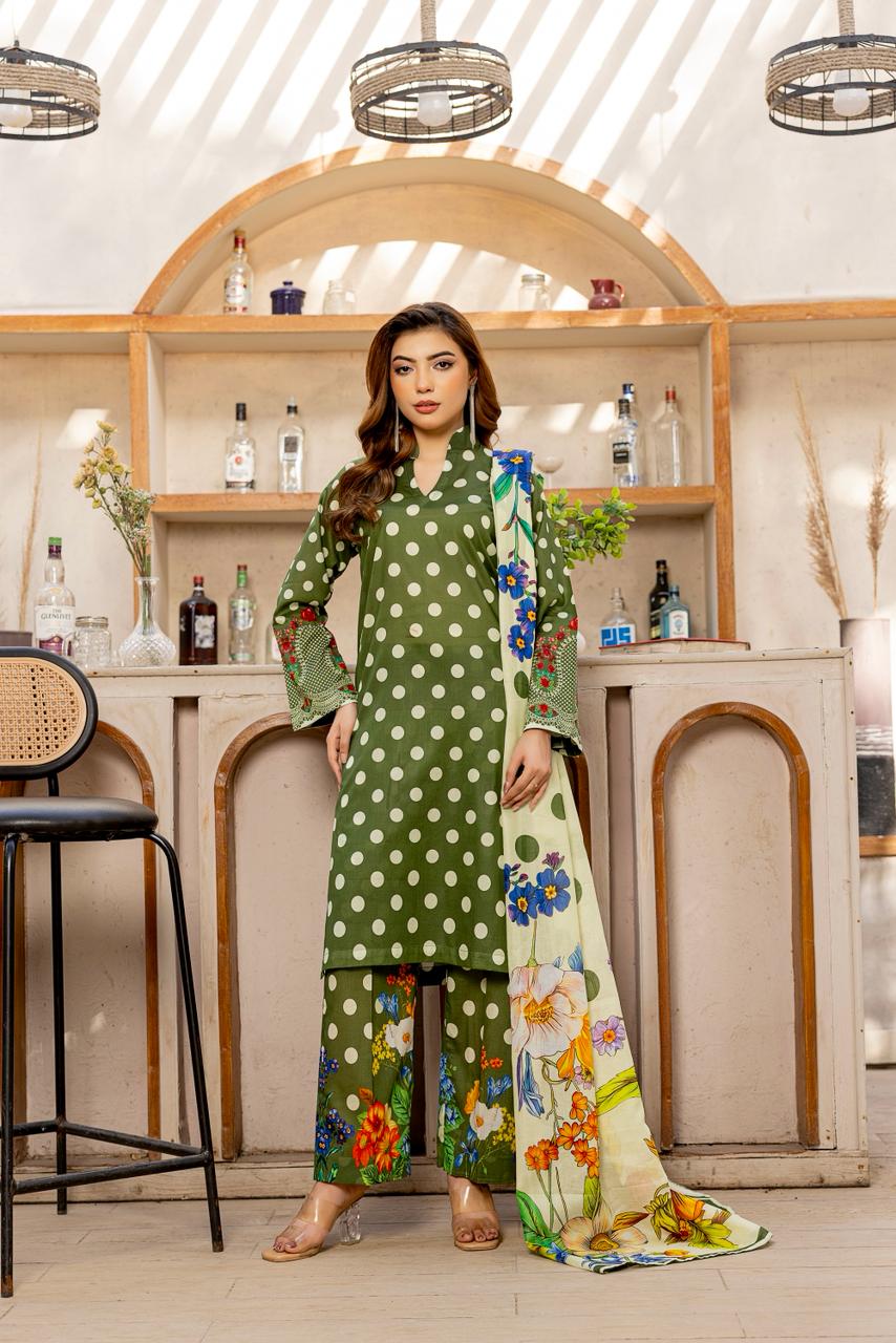 3 PIECE - PRINTED LAWN SUIT