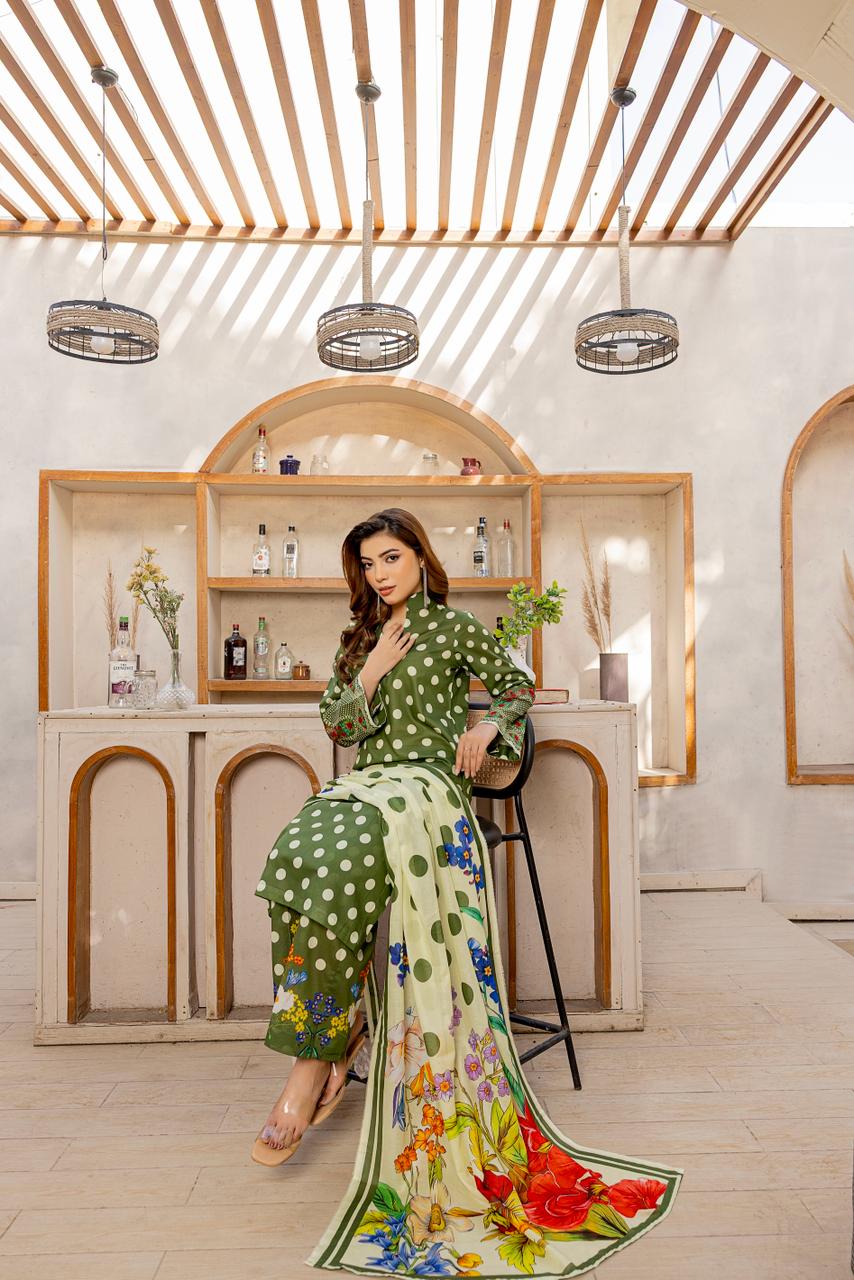 3 PIECE - PRINTED LAWN SUIT