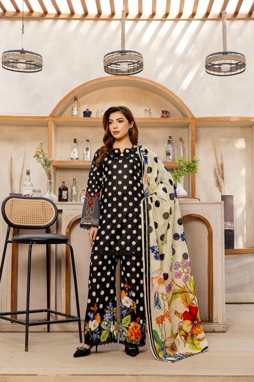 3 PIECE - PRINTED LAWN SUIT