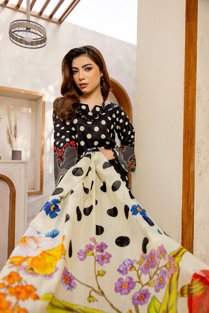 3 PIECE - PRINTED LAWN SUIT
