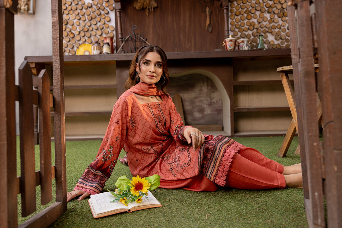 Azura Karandi 3 Piece Unstitched Suit