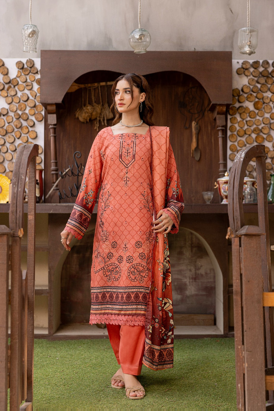 Azura Karandi 3 Piece Unstitched Suit