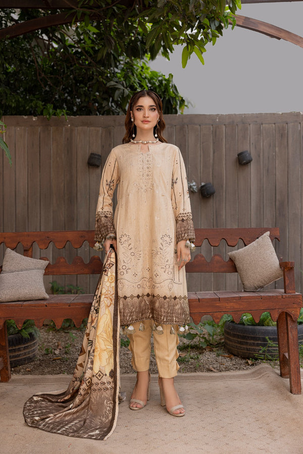 Azura Karandi 3 Piece Unstitched Suit