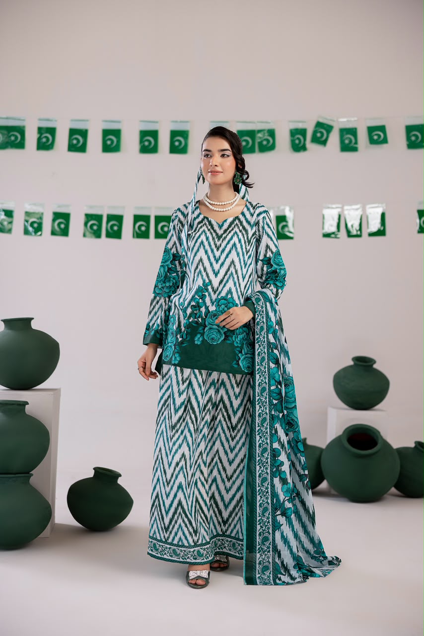 3 PIECE - PRINT LAWN SUIT