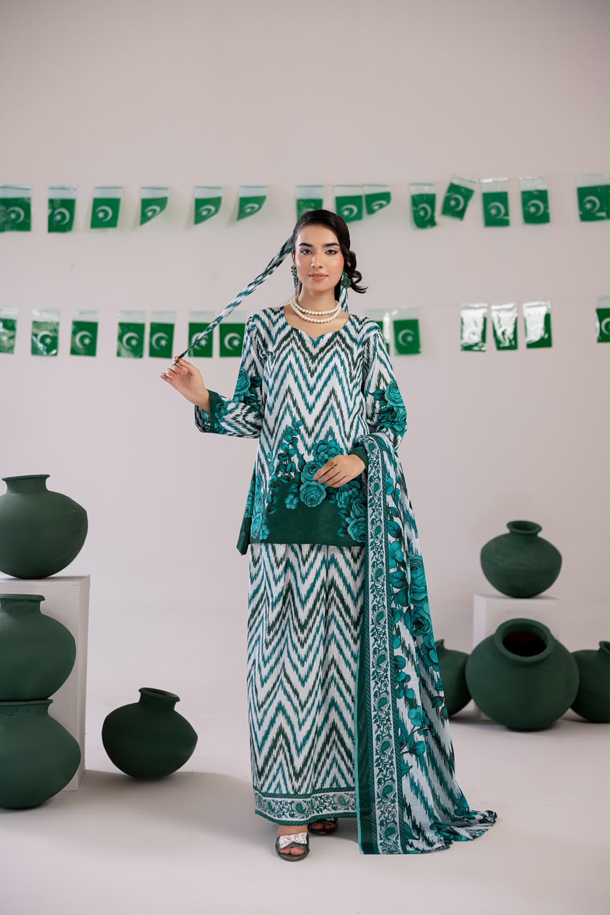 3 PIECE - PRINT LAWN SUIT