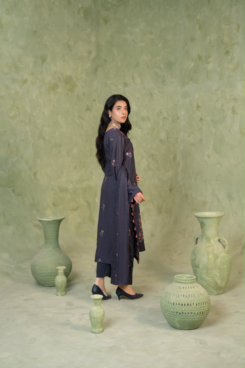 SHEEN LUXE 3PC EMBROIDERED WITH READY TO WEAR DUPATTA