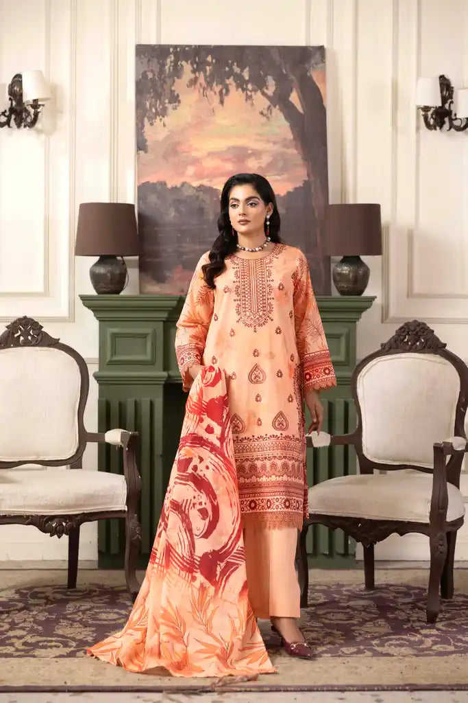 3 PIECE - EMBROIDERED LAWN SUIT