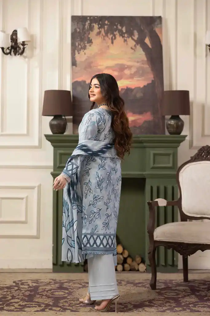 3 PIECE - EMBROIDERED LAWN SUIT
