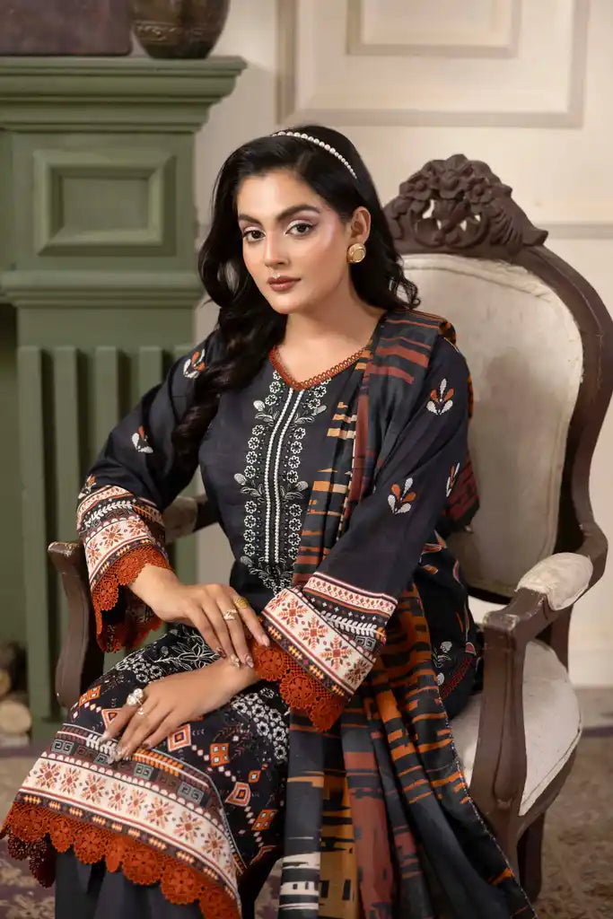 3 PIECE - EMBROIDERED LAWN SUIT