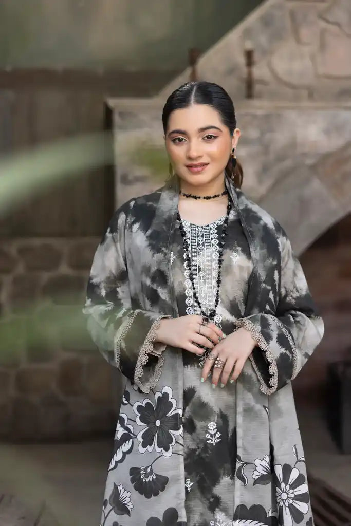 3 PIECE - EMBROIDERED LAWN SUIT