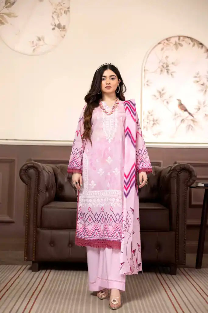 3 PIECE - EMBROIDERED LAWN SUIT