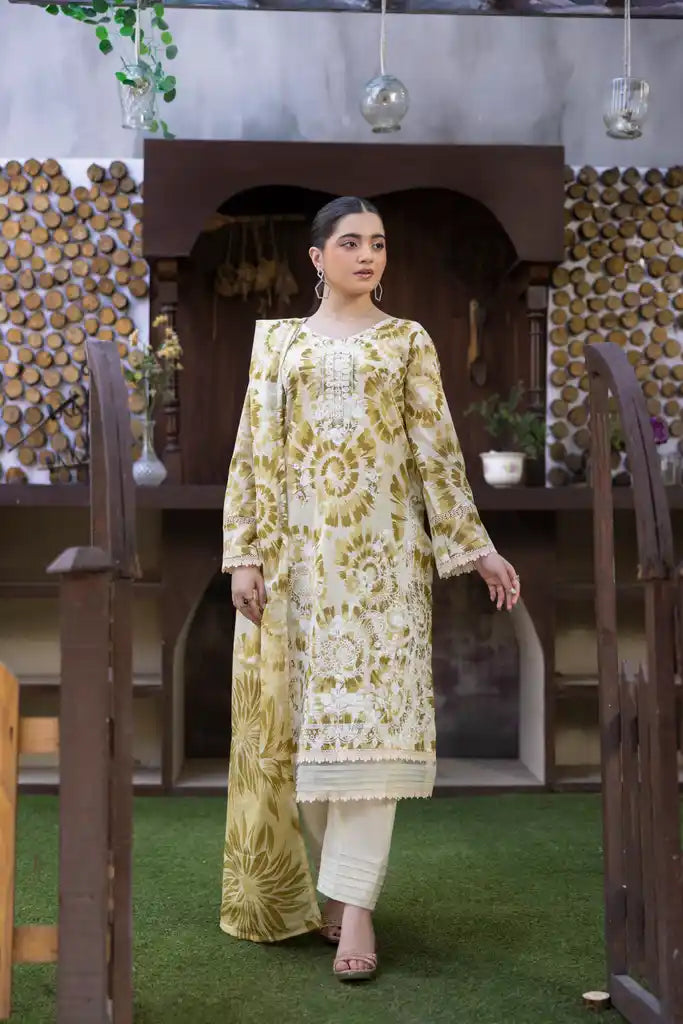 3 PIECE - EMBROIDERED LAWN SUIT