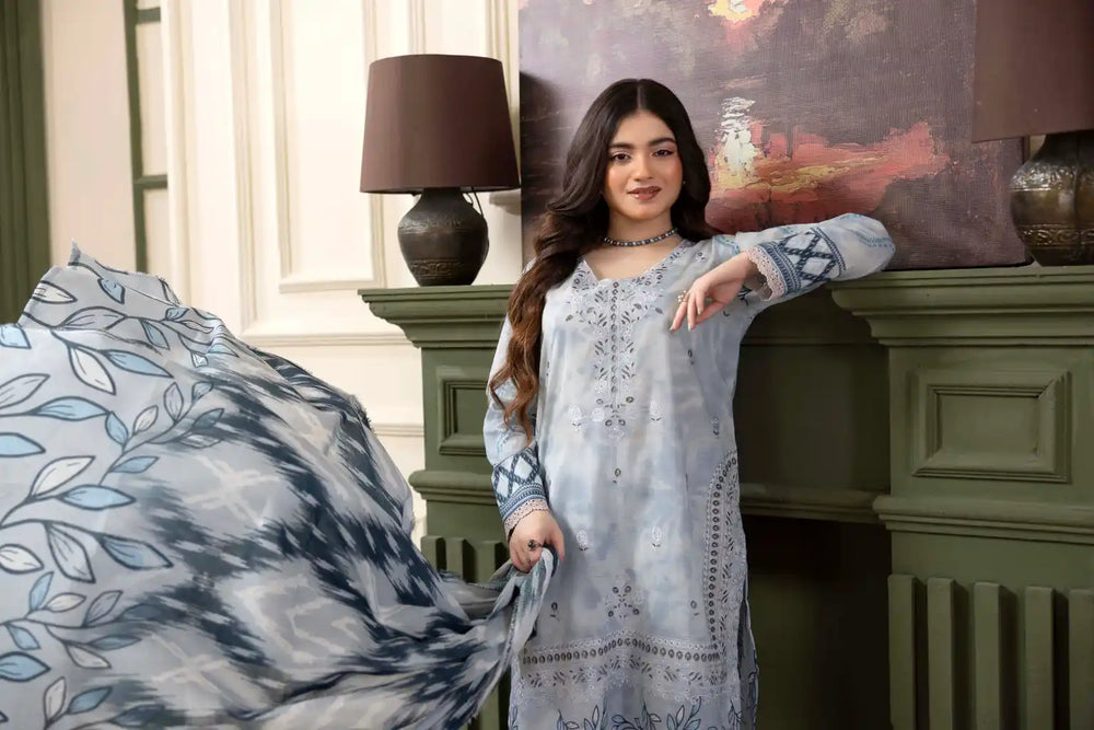 3 PIECE - EMBROIDERED LAWN SUIT