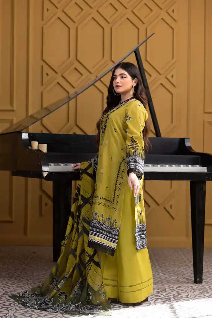 3 PIECE - EMBROIDERED LAWN SUIT