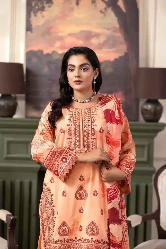 3 PIECE - EMBROIDERED LAWN SUIT
