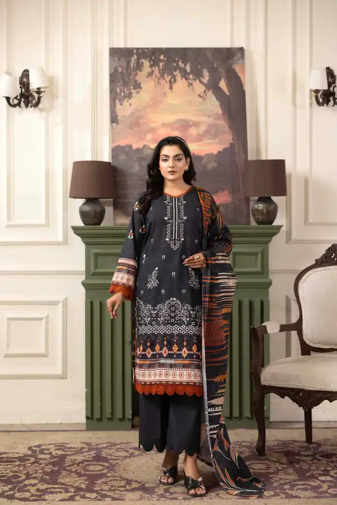 3 PIECE - EMBROIDERED LAWN SUIT