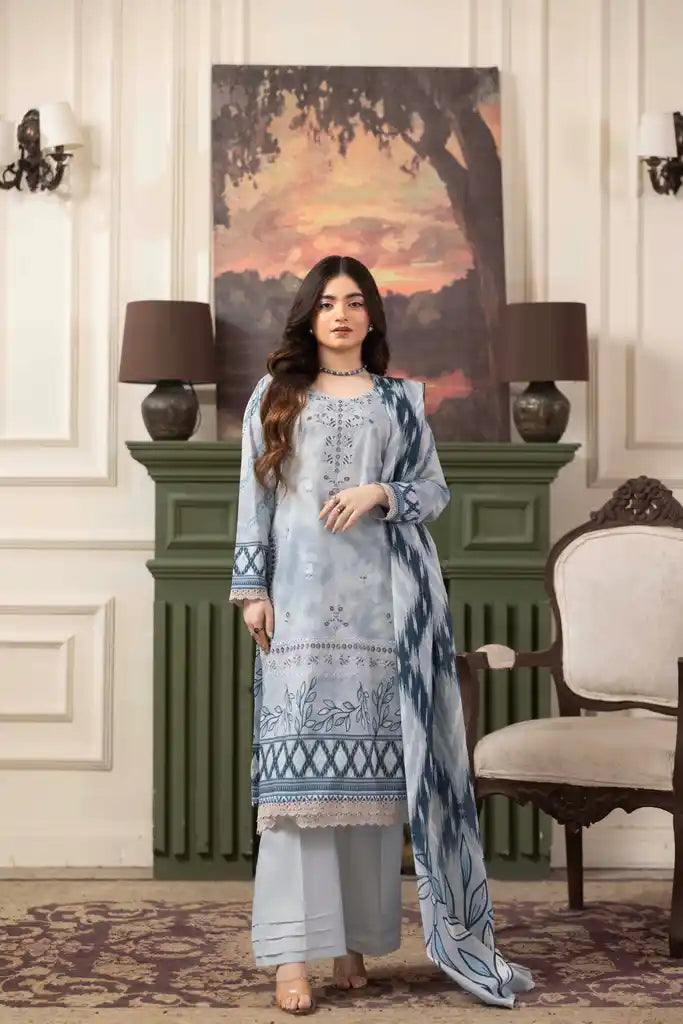 3 PIECE - EMBROIDERED LAWN SUIT